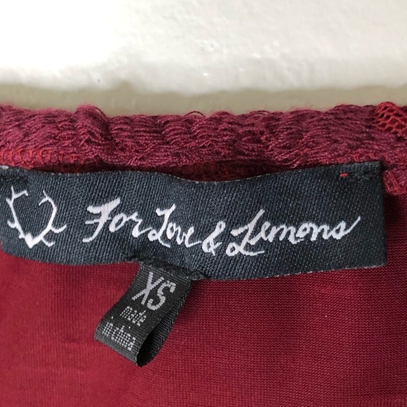 NWT For Love & Lemons Sangria Lace Mini Dress XS - Picture 6 of 7